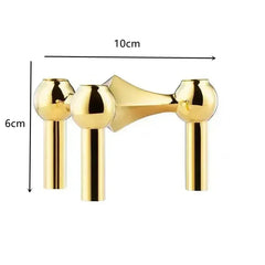 Vintage Candlestick Holders Small Stand Nordic Metal Candlestick for Stick Skinny Candelabra Set for 3 Candles Living Room Decor