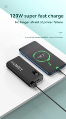 80000mAh Power Bank 120W Super Fast Charging 100% Sufficient Capacity Portable Battery Charger Digital Display For iPhone Xiaomi