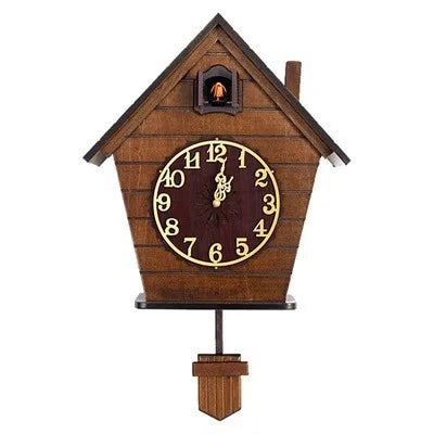 Vintage Cuckoo Clock Pendulum Large Wall Clock Wood 3d Bird Silent Timer Home Bedroom Kids Room House Living Room Decoration