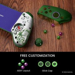 GameSir G8 Plus Hulk Edition Thanos Edition Mobile Gaming Controller for iOS Android Tablet Nintendo Switch 2/1 Steam PC Gamepad