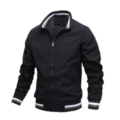 Men's  Autumn and Winter Stand Casual Zipper Jacket Outdoor Sports Coat Windbreaker Jacket for Men Waterproof Bomber