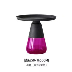 Artistic Glass Coffee Table, Creative Design End Tables for Living Room , Stylish Accent Tea Table with Various Sizes & Colors Living Room Furniture