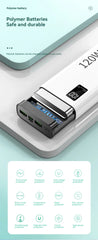 80000mAh Power Bank 120W Super Fast Charging 100% Sufficient Capacity Portable Battery Charger Digital Display For iPhone Xiaomi