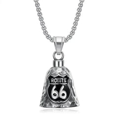 Vintage Christian Jesus Cross Bell Pendant Motorcycle Bell Necklace Punk Biker Religious Exorcist Lucky Jewelry for Men's