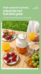 Wireless Portable Juicing Bucket Electric 800ml Sports Cup Fresh Fruit Juicer With Large Capacity and 10 Stainless Steel Blades