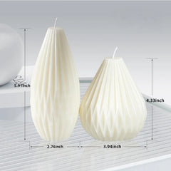 Aromatherapy candles, large pillar ribbed decorative candles, soy wax, suitable for gifts, room shelves, home ribbed decoration