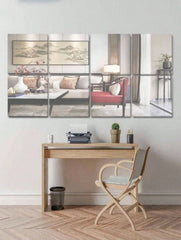 6 acrylic mirror stickers, bedroom home full-length mirrors, self-adhesive soft mirrors, durable and not easy to break