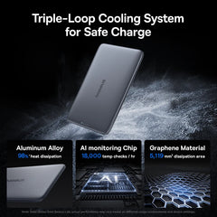 Baseus 5000mAh Magnetic Power Bank 15W Wireless 20W Wired Charging Thin Card-Sized Slim Portable Powerbank for iPhone 17 Samsung