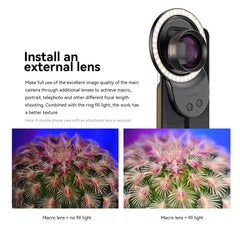 Fotorgear Mini Selfie Ring Light Magnetic Phone Fill Light for iPhone Xiaomi 14 Ultra for Live Photography Selfies