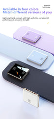 New 500000mAh Mini Power Bank Built-in 4 Cables Large Capacity Super Fast Charging External Battery for IPhone Samsung