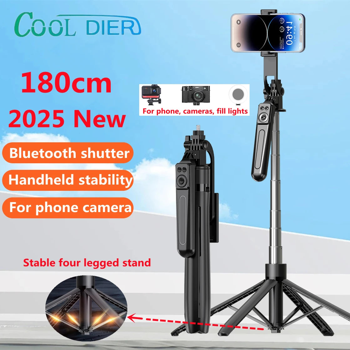 COOL DIER Tripod with Bluetooth Shutter & Phone Holder