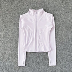 Women Sport Jacket Long Sleeve Shirt Workout Coat