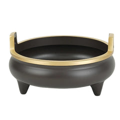 XX9B Elegant Brass Incenses Burners with Tripod Base Censers for Religious Ceremonies Home Worship Setting for Prayer