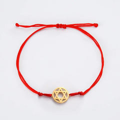 Dawapara Star of David Bracelet Jewish Prayer Judaica Hexagram Charm Protection Amulet Couple Gift Stainless Steel Jewelry
