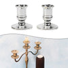 2pcs Taper Candle Holders Candlestick Silver Gold Rod Wax Base For Wedding Party Festival Candlestick Home Decor Candle Holders - silver