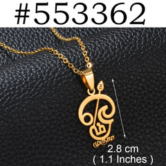 1PC/Tamil Aum Om Hinduism Indian Symbol Hindu Pendant Necklaces For Women Girls Stainless Steel India Religion Jewelry #552862