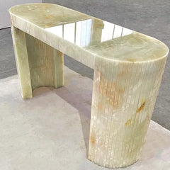 Luxury Modern Calacatta Viola Marble Slim Console Table Living Room Furniture Marble Top Console Table Hallway Entryway Entry Extendable
