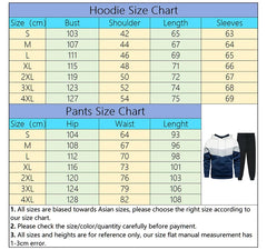Men’s Tricolor Hoodie Tracksuit Set