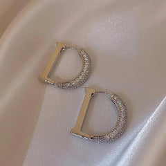 Real Gold Plated Zircon Bead Earrings – Luxury Women’s Party Jewelry
