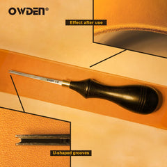 OWDEN #1-5 Leather Edge Beveler Tool Leathercraft Skiving Tool for Hand Leather Sharpness Professional Chamfering Edge Beveler