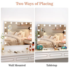 UK Hollywood Mirror Vanity Make Up Mirror with Lights LED Dressing Table Mirror