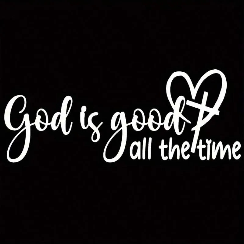 "God is always good" car sticker - Christian-themed Bible verse car sticker, inspirational religious car window sticker, elegant