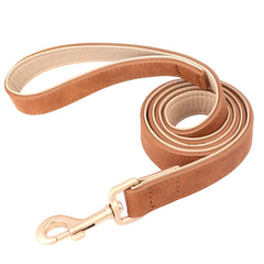 Soft Padded Dog Collar Leash Set PU Leather Pet Dog Collars With Walking Lead Rope Adjustable For Small Medium Dogs Pug Pet Shop