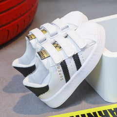 Children's Sneakers Kids Fashion Design White Non-slip Casual Shoes Boys Girls Hook Breathable Sneakers Toddler Outdoor Shoes Ch