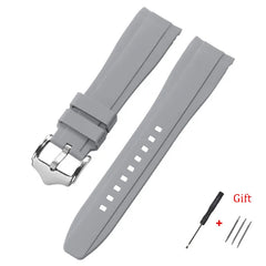 20mm 22mm Rubber Strap High Quality Curved End Silicone Watch Band for Swatch for Omega Moonswatch Bracelet Waterproof Wristband