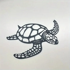 Metal Sea Turtle Ornament Beach Theme Decor Wall Art Decorations Wall Hanging For Indoor Living Room Decor Metal Turtle Wall Art