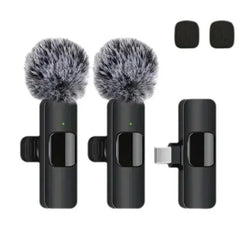 Wireless Lavalier Microphone Mini Mic for iPhone Android Live Broadcast Gaming Phone Audio Video Recording Wireless Portable Mic