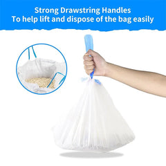 Drawstring Trash Bags with Handles-Thickened Fragrant Disposable Garbage Bags Cat Litter Bag Collect Feces Pet Cleaning Products