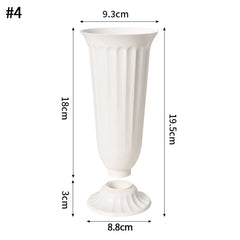 Nordic Vase Imitation Ceramic Flower Bottle Decorative Flowerpot Flower Arranging Ornament Plastic Home Pot Wedding decor