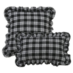 BUYNOW 1PC Two-tone Plaid Lace Pillowcase British Vintage Style Countryside Cottage Sofa Cushion Cover Home Bedroom Bed Decor