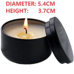 Burning 18h Citronella Anti-mosquito Aromatherapy Candles Black Tin Can Hotel Home Environment Friendly Soy Aromatic Candle