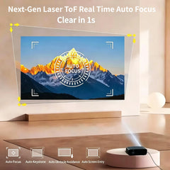 4000 ANSI 4K UHD Video Projector Android 14 Google TV Daytime Native 1080P Wifi Auto Focus Tof Home Theater Beamer For Movie