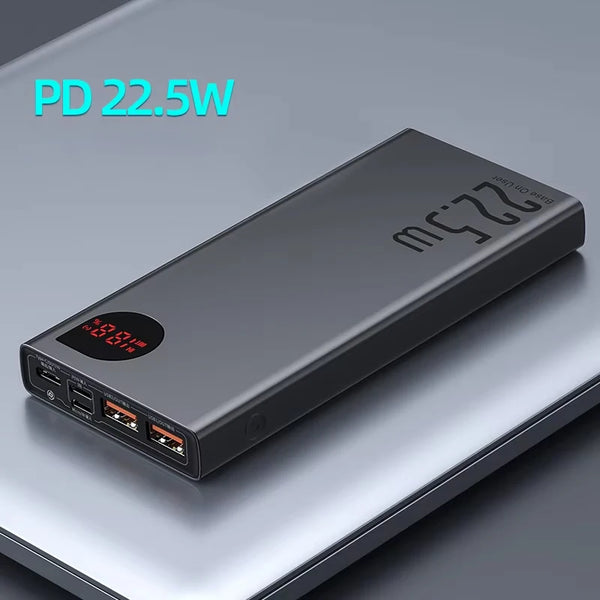 Baseus PD 22.5W Power Bank 10000mAh Portable Fast Charging Powerbank Type C USB-C PD Qucik Charge External Battery Charger