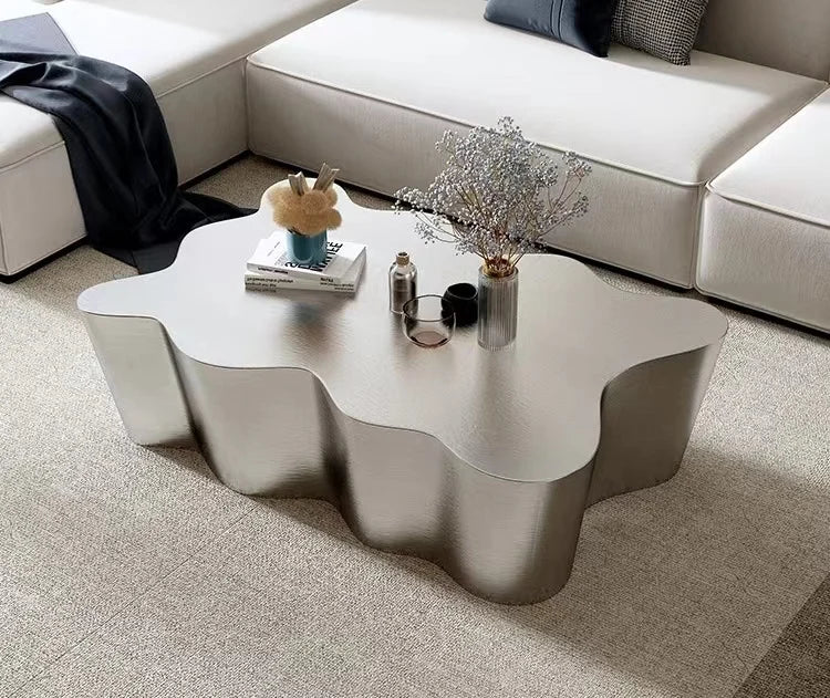 Metal Industrial Coffee Table Aesthetic Unique Minimalist Designer Side Table Modern Luxury Mesa Auxiliar Postmodern Living Room Furniture
