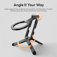 Ulanzi MA60 Foldable Magnetic Phone Tripod 0.8cm Ultra-Slim Dual-Sided Magnet Phone Tripod for Desktop Stand Livestreaming Vlog