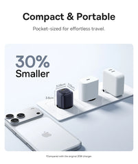 Baseus 30W GaN Charger PD Charger For iPhone 17 16 15 14 13 12 Max Fast Charger PD3.0 QC3.0 Phone Charger Type C Tablets Charger