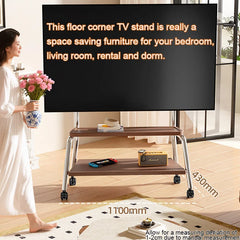 BEISHI NEW Mobile TV Stand for Most 32-75 Inches TVs Portable Floor TV Stand with Locking Wheels ocking Wheels up to 110 Lbs Living Room Furniture