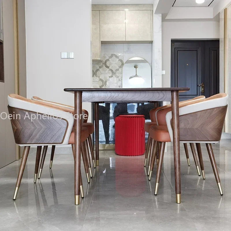 Dining Chairs Armchair Room Quality Modern Minimalist Dining Chair Seat Luxury Wooden Lounge Chairs Стулья Для Кухни Cadeiras Kitchen & Dining Furniture