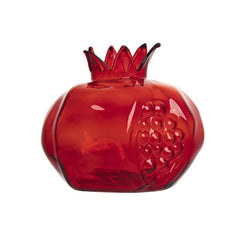 Creative Red Pomegranate Glass Vase Pomegranate Glass Hydroponic Flower Vase Hammer Pattern Transparent Fruit Vase Home Decor
