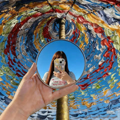 Mini Round Selfie Mirror Set Portable Wide Angle Convex Spherical Mirror 7.5cm 9.5cm For Vlogging iPhone Samsung Smartphones