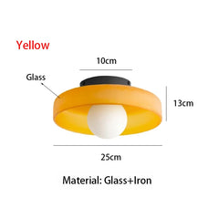ModernVintage Glass Ceiling Light Hallway Hallway Balcony Kitchen Hallway Light Bedroom Ceiling Light Multi-Colored Glass
