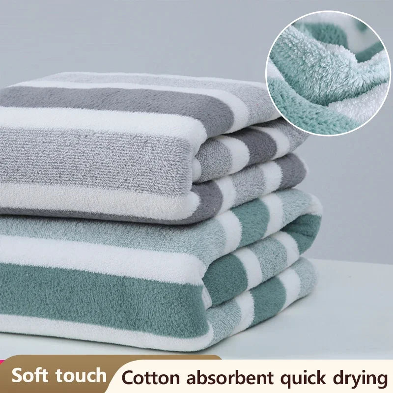 Striped Towel Set – Soft, Quick-Dry & Highly Absorbent Bath Towels