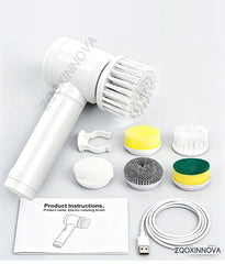 Electric Spin Scrubber, Bathroom Cordless Cleaning Brush Power Scrubber with  Replaceable Brush Heads, Electric Cleaning Brush