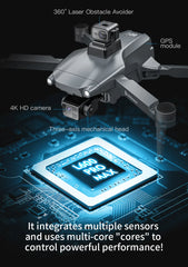 New L600 PRO MAX/PRO GPS Drone 5KM 4K Professional HD Dual Camera 3-Axis Gimbal 360° Obstacle Avoidance Brushless Quadcopter Toy