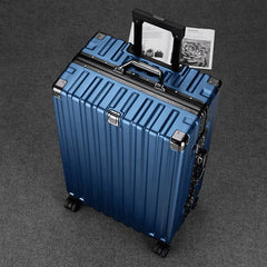 2024 New High-End Aluminum Frame Luggage Bag Thickened Travel Suitcase for Men And Women Students Large Capacity Password Box