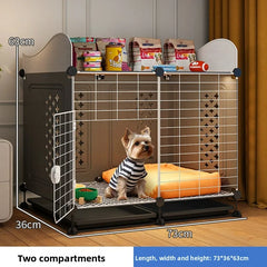 Pet Shop Small Medium Dog Cage for Teddy Bichon Pet House with Sleeping Area One Room One Toilet Design for Puppies Removable Tray Kennel